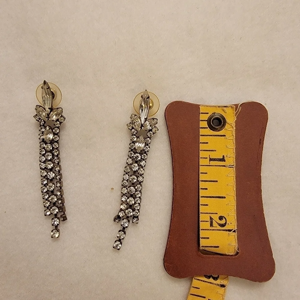 Vintage rhinestone earrings.